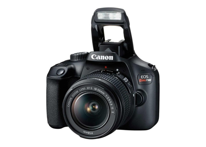  Canon Eos Rebel Kit T100 + Lente 18-55mm Iii Dslr Negra!