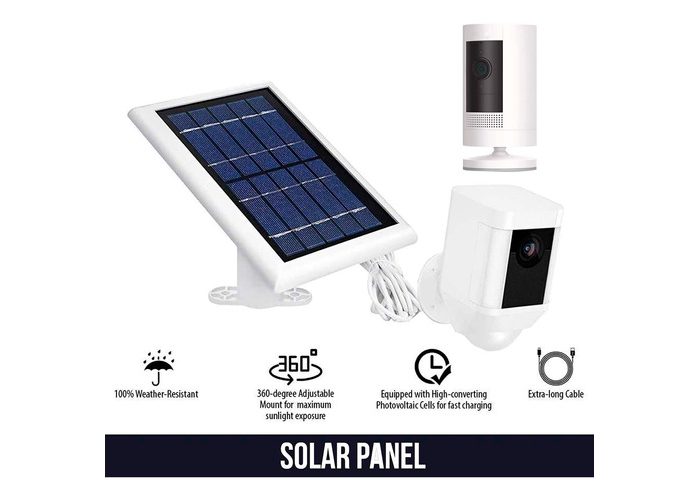 Panel Solar Para Ring Spotlight Y Otras Soporte 360º