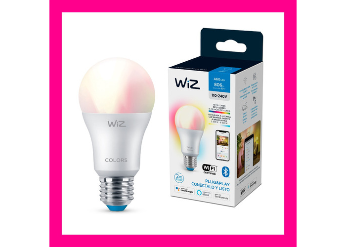 Lámpara Led Inteligente Philips Wiz 8w E27 Blanco Y Color