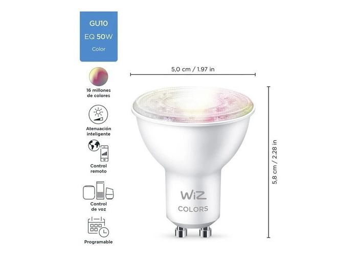 Foco Inteligente Wiz Par16 Gu10 Con Wifi - 4.9w