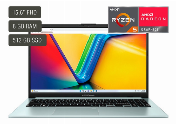 Notebook Asus Vivobook Go 15.6' Oled Full Hd Ryzen 5 8/512g
